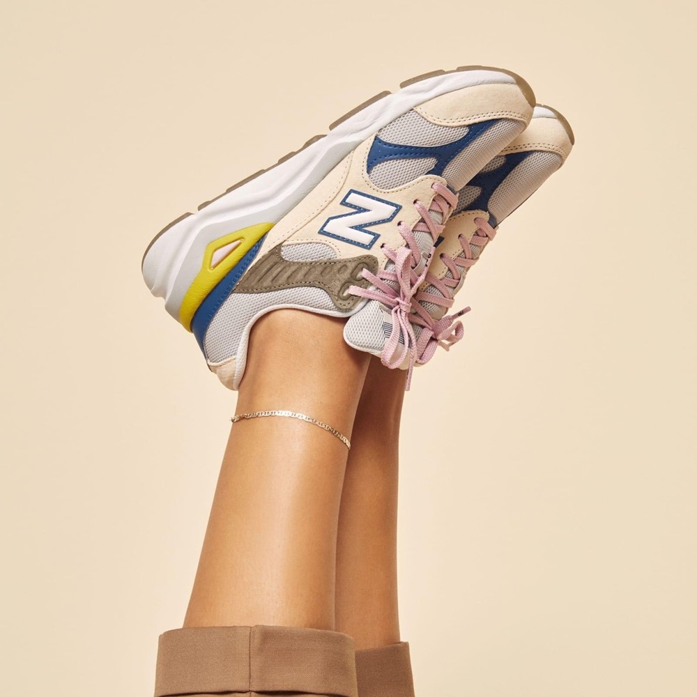 New Balance x Reformation X-90 White Blue Size 9.5